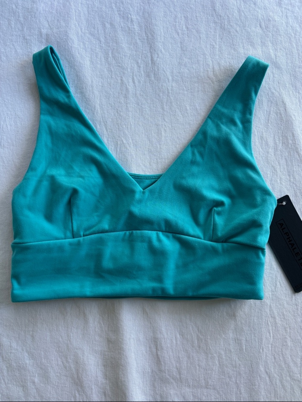 Alphalete Teal V-Neck Sports Bralette